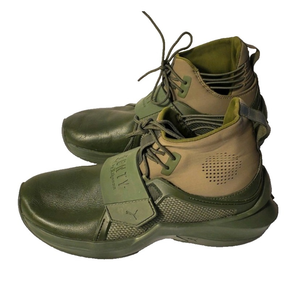 PUMA FENTY by RIHANNA Green Ignite The Trainer Sneakers Shoes Women's Size 5.5